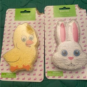 Easter EVA Foam Chick & Bunny Plushies - Yellow & White